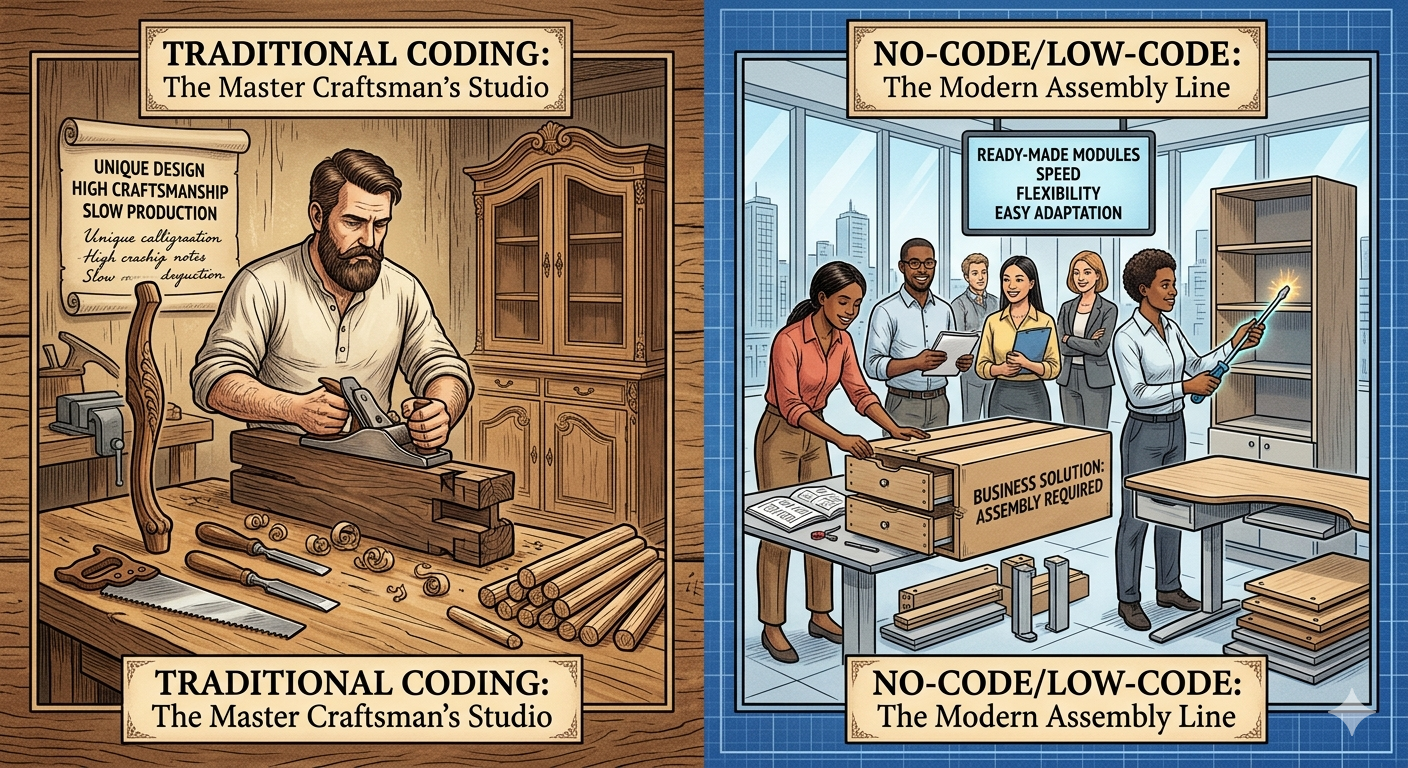 traditional-coding-vs-vibe-coding-low-coding