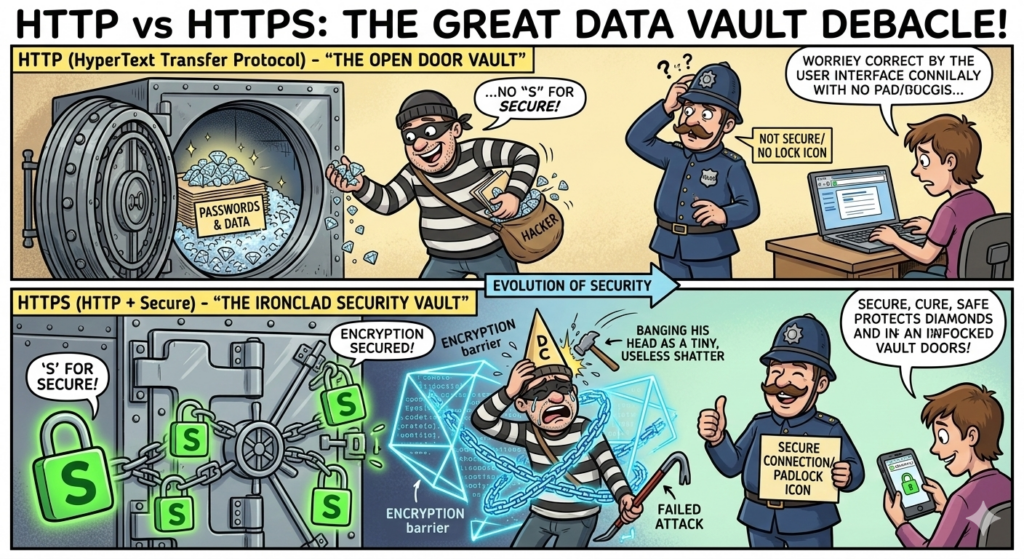 comparison of the http vs https