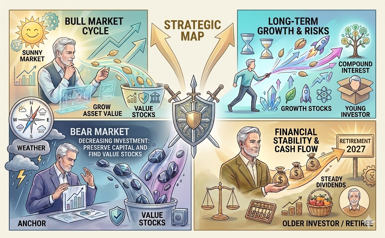 strategic map : growth stocks vs value stocks debate