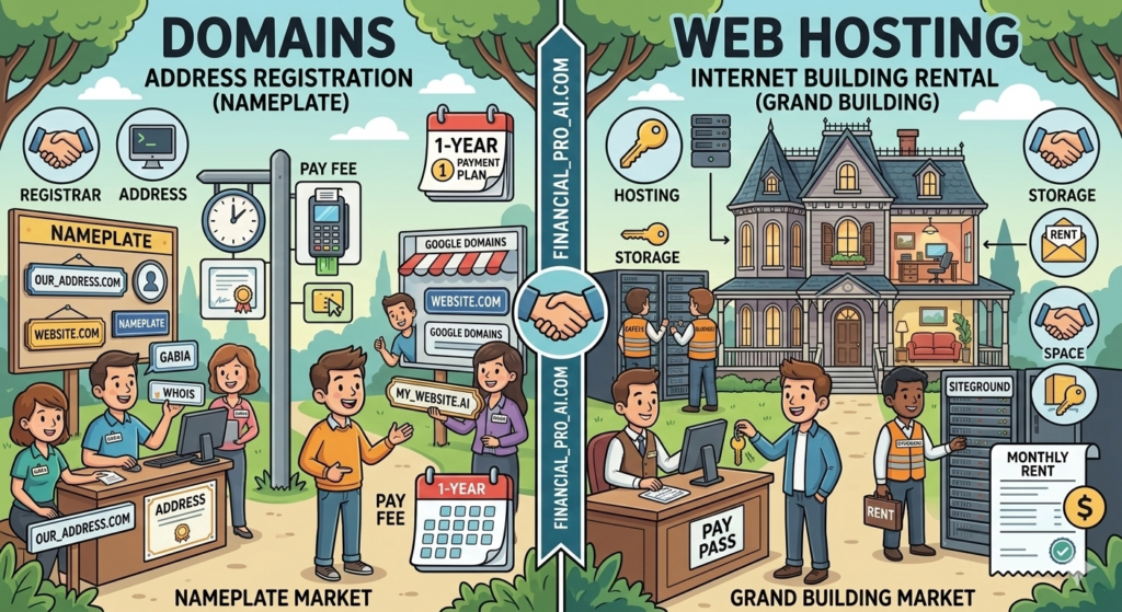 domains vs web hosting