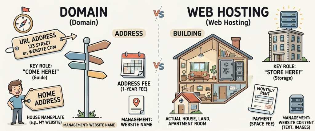 domain -vs-web- hosting