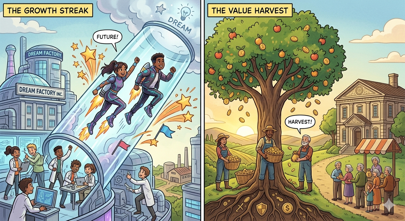 growth stocks vs value stocks debate