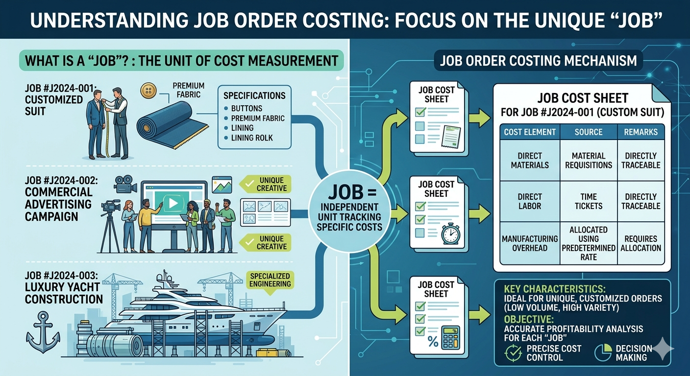 job, job order costing, job cost sheet