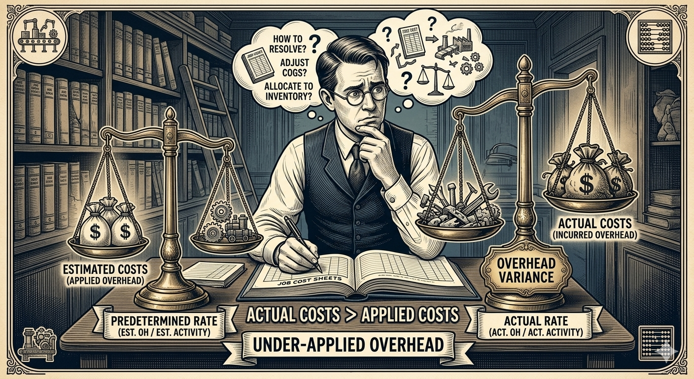 underapplied vs overapplied, normal costing, overhead variances
